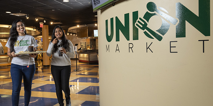 photo of students in union market