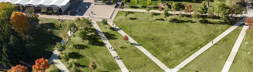 aerial photo of campus