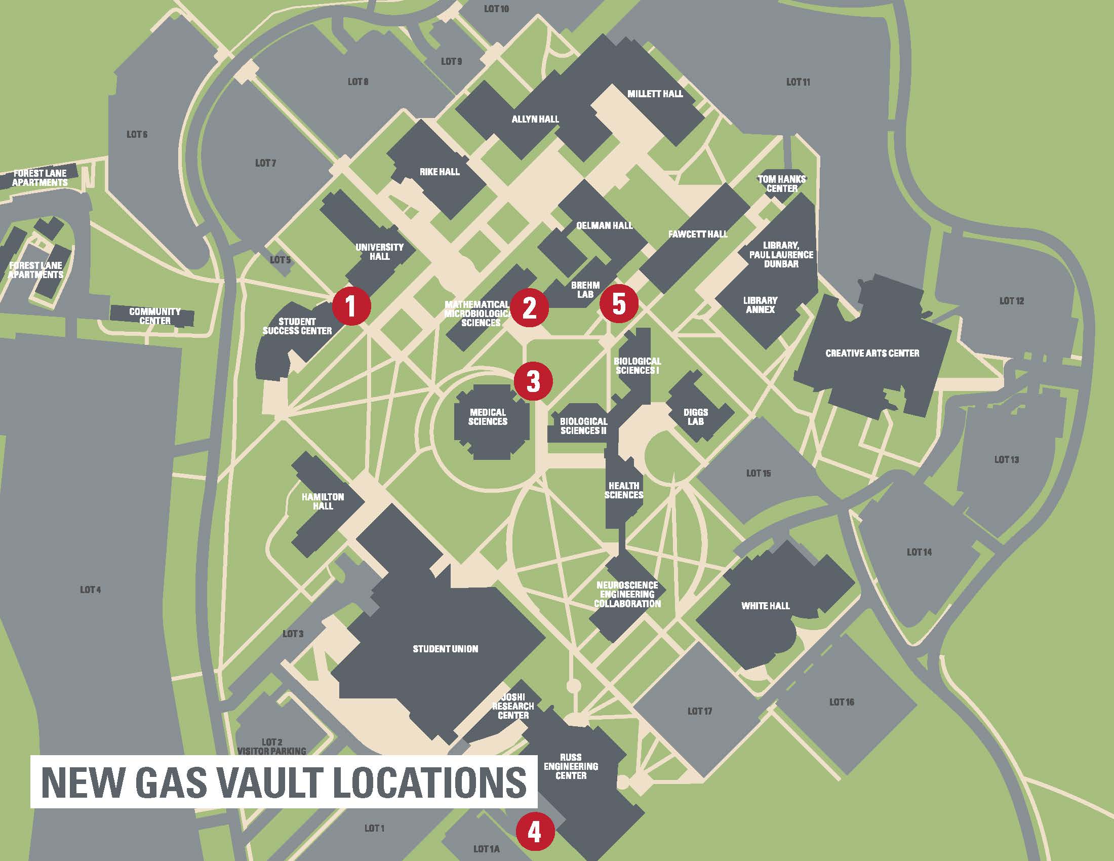 New Gas Vault Locations