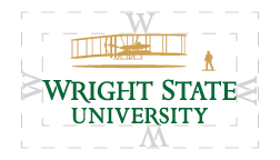 Wright State University primary logo - clear space around logo