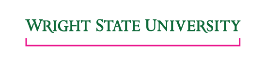 Wright State University wordmark  - The height may not drop below 2 in.
