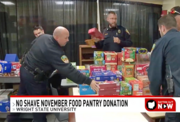 Officers collecting food